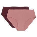 DIM Women's High Waist Body Touch Easy x2 Brief, Pink/Ruby, S