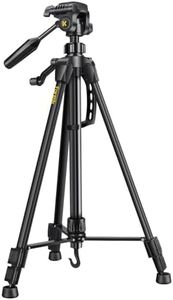 Fanttik DT1 Tripod, Laser Level Tripod with 3-Way Flexible Pan Head, Quick Release Plate with 1/4"-20 Screw Mount and Bubble Level, for Measurement Tools