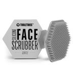 Tooletries – Silicone Face Scrubber - Gentle Exfoliator Pad & Massager - Removes Dead & Dry Skin – Invigorating Addition to Grooming Routine - Soft-Touch Shower & Bathroom Accessory - Grey