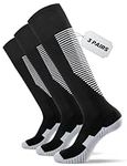 Benirap Football Socks for Men, Anti-Slip Breathable Athletic and Comfortable Sports Socks for Soccer Rugby Hockey Running, One Size-3 Pack,C1