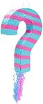 Juvale Pull String Gender Reveal Question Mark Pinata, Boy or Girl Baby Shower Party Supplies (17 x 11 x 3 Inch) - Question Mark Pull String Pinata - Gender Reveal Pinata