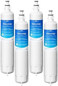 Waterdrop WD-F19C Replacement for GE® RPWFE®, RPWF (Built-in CHIP) Refrigerator Water Filter, Compatible with GFE28GYNFS, GFE28GELDS, PFE28KELDS, PFE28KYNFS, GFD28GELDS, PWE23KELDS, 4 Filters