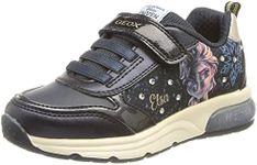 Geox Girls J Spaceclub Sneakers, Navy Platinum, 11.5 UK