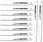 NORTOOLS Reciprocating Saw Blades 10 PCS HSS & HCS Cutter Wood Saw Blade Set for Metal Adapted to Bosch DEWALT Makita