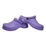 Natural Uniforms Ultralite Women's Clogs with Strap, Medical Work Mule (Size 7, Lilac)