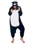 NEWCOSPLAY Unisex Adult Black Cat Onesie Pajamas Animal One Piece Costume Cosplay Sleepwear (Black Cat, Medium)