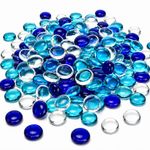GRISUN 1/2 inch Bahama Blend Fire Glass Beads for Fire Pit - 10 Pounds Reflective Round Glass, Decorative for Natural or Propane Fireplace, Fire Table, Fish Tank, Vase Fillers and Landscaping