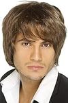 Smiffys Boy Band Wig - Brown(Size: US One Size)