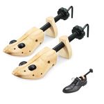 Echodo 2 Way Cedar Shoe Trees for Men Wooden Shoe Stretcher Adjustable Unisex Shaper Large Size for Men and Women, Wood Shaper Women's Size 10 to 13.5 Man's Size 9 to 13