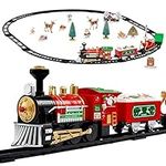 The Twiddlers - 31 Pieces Christmas Train Set Battery Operated with Easy to Clip Tracks and Festive Accessories for Xmas Tree Decorations and Kids Toy Gift - 130cm x 90cm