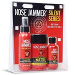 Nose Jammer Hunting Accessories - Silent Series Combo Kit Natural Hunting Scent Eliminator - Includes 4 oz Silent Pump Spray, 2 oz Rub-On Wax Stick Deer Scent Blocker and 28 g Dust Wind Detector