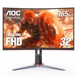 AOC C32G2 32" Curved Gaming Monitor, Black