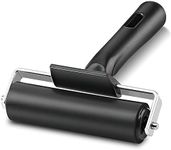 Rubber Roller, Ideal for Anti Skid Tape Construction Tools, Print, Ink and Stamping Tools (4-Inch, Black)