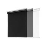 Blackout Roller Shades for Windows, Cordless Free-Stop Blinds with Thermal Insulated,UV Protection Fabric. Pull Down Room Darkening Door Blinds for Home, Office Easy to Install(45" W x 72" H,Black)