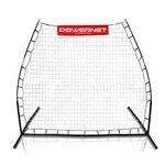 PowerNet Rebounder Training Net for Soccer, Lacrosse, Baseball, Softball | Angled Multi-Sport Rebound Pitchback Net | Portable Dual Practice Surface Use Both Sides for Practicing Volley and Rollback