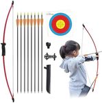 Archery Recurve Bow and Arrow Set Recurve Bows for Archery Youth Junior Beginner Kids Longbow Training Target Practice Outdoor