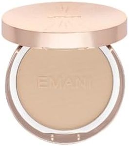 Emani Flawless Matte Powder Foundation – Mineral Compact Makeup for Sensitive Skin, Buildable Coverage, Shine Control, Long-Lasting Finish Up for Sensitive Skin and Oil Control, Linen
