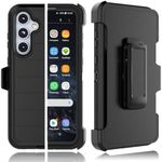 Tekcoo Case for Galaxy A35 5G | SM-A356 with [Built-in Screen Protector] Holster Locking Belt Clip [Military Grade 12FT Drop Tested] Full Body Carrying Cover for Samsung Galaxy A35 5G [Black]