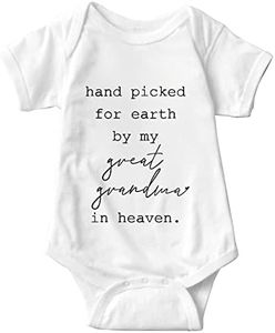 listery Hand Picked For Earth By My Great Grandma And Great Grandpa In Heaven Onesie Infant RompersBaby Boys Girls Bodysuit
