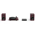 Pro-Ject Colourful Audio System 2, True Analogue HiFi Stereo System, All-In-One Hi-Fi Set including Debut EVO 2 Turntable, MaiA S3 Integrated Amplifier, and Speaker Box 5 S2 (Satin Wine Red)