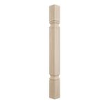 Ekena Millwork COL03X03X35KERW 3 3/4-Inch W x 3 3/4-Inch D x 35 1/2-Inch H Kent Raised Panel Cabinet Column, Rubberwood