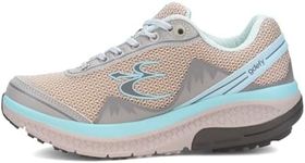 Gravity Defyer Proven Pain Relief Women's G-Defy Mighty Walk - Shoes for Heel Pain, Foot Pain, Plantar Fasciits (Grey Aqua - 8)