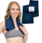 Tatago Hot Yoga Sweat Towel & Yoga Hand Towel-Soft & Absorbent, Quick Drying Microfiber Hot Yoga Towel Non Slip for Your XL Yoga Mat or Gym Towels for Sweat. Travel Towel XL 2-Pack Set