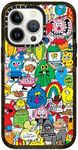 CASETiFY Impact iPhone 13 Pro Case [6.6ft Drop Protection] - Fun Friends by Jon Burgerman - Clear Black