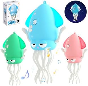 Dancing Octopus Toddler Toys, Electric Crawling Octopus Tummy Time Baby Toys, Rechargeable Dancing Music Squid for 1 2 3 4 5 Year Old Kids Boy Girl Birthday Gifts, Funny for Office Desk Decor (Blue)