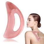 Body Gua Sha Massage Tool for Cellulite and Toning, Anti Cellulite Sculpting Massager Muscle Scraping Tool with Handle, Resin Large Lymphatic Drainage Massage Guasha, Pressing Removal of Fatigue