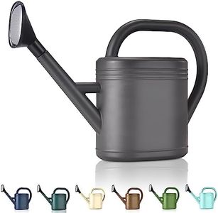 Watering Can 1 Gallon for Indoor Plants, Garden Watering Cans Outdoor Plant House Flower, Gallon Watering Can Large Long Spout with Sprinkler Head (Grey)