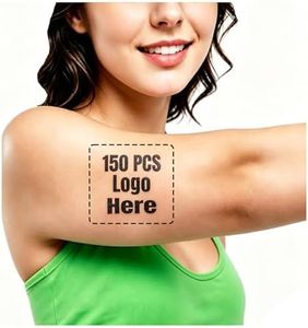 Custom Logo Tattoo 150 PCS Personalized Temporary Tattoos - Removable background, Business Party Favors - Custom Photo Temporary Tattoos (4"x6")