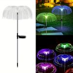 hardoll Solar Decorative Jellyfish Light 7 Color Changing Waterproof Outdoor Garden Pathway Lawn Driveway(Metal Stake,Pack of 1)