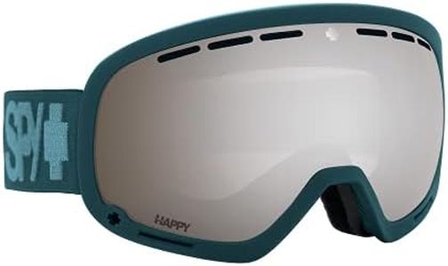 SPY Optic Marshall Snow Goggle, Winter Sports Protective Goggles, Color and Contrast Enhancing Lenses, Monochrome Teal - Happy ML Rose with Silver Spectra Mirror Lenses