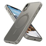 DUEDUE for iPhone XR Case Compatible with MagSafe Magnetic Case Slim Cover Protective Shockproof Translucent Matte Phone Cases for iPhone XR 6.1 Inch 2018 Grey
