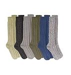 Sock Stack 6 Pairs Of Mens Chunky Long Wool Socks Thick Heavy Duty Knee Length Work Boot Sock Size 6-11