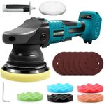 ZUYIYI Cordless Buffer Polisher for 18V BL Battery, 5 Inch Orbital Polisher, 3 Variable Speed, Car Buffer Waxer Kit for Car Boat Detailing, Polishing, Scratch Removing (NO Battery Included)