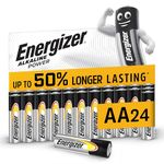 Energizer Alkaline Power - AA Batteries (24 Pack) - Double A Battery 1.5V - Up To 50% Longer Lasting - For Everyday Devices - 100% Recyclable Packaging - 7 Year Shelf-Life [Amazon Exclusive]