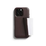 Bellroy Phone Case – 3 Card for iPhone 16 Pro (leather iPhone case, phone wallet) - Ganache