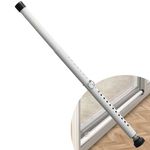 Sliding Door Security Bar，17.7-50.5inch Adjustable Locking Window Safety Bar with Rubber Tips,Diameter 1inch Window Security Bar for Home Apartment (White)
