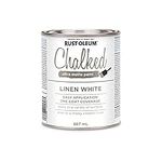 Chalked Ultra Matte Paint Multi-Surface DIY Paint for Cabinets, Furniture, Crafts in Linen White, 887 mL