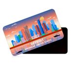 dhcrafts Rectangular Rubber Fridge Magnet/Magnetic Card Multicolor United States, Michigan Detroit Design Pack of 1 (8.6cm x 5.4cm)