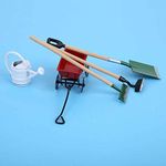 Yosoo Health Gear Dollhouse Gardening Tools, Toy Models Gardening Miniature 1/12 Doll House Farming Tools Mini Garden Tools Set Miniature Dollhouse Accessories Decor 1 12 Scale