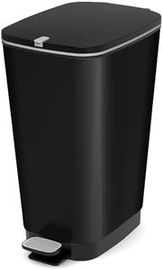 Kis 8071900 1789 01 Poubelle"Chic" 45 litres en noir, Plastique, Noir/Gris, 29 x 44,5 x 60,5 cm