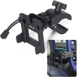 HYS Radio Scanner with Belt Clip Holder Clamp (0.79-1.97inchs) Mount for Mototrbo/Uniden Bearcat/Midland Handheld Radio Marine Radio, Walkie Talkie, Police Scanner w/Belt Clip & Knob Holder Base
