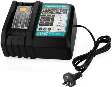 Abatinvo DC18RC DC18RD DC18RA Rapid Battery Charger, Compatible with Makita Tools 14.4V-18V LXT Li-ion Battery BL1815 BL1820 BL1830 BL1850 BL1860 BL1840 BL1430 BL1415