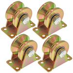 Skelang 2" V-Groove Wheel, Sliding Gate Casters, Heavy Duty Rigid Roller for Inverted V-Track, Rolling Gate, Industrial Machines Rail, Total Load Capacity 2500 Lbs, Pack of 4