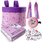 Bike Basket for Girls kit - Unicorn Streamers, Girls Bike Basket Front Facing, & Bicycle Bell | Girls Bike Accessories w/Girls Bike Bell for Kids, Kids Bike Basket Girls & Bike Streamers for Girls