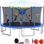 Elitezip 1000LBS Outdoor Tranpoline for Kids and Adults 【Easy to Install & Built to Last】, 10FT Recreational Tranpolines with Net, Basketball Hoop and Ladder, ASTM Approved