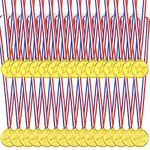 TUPARKA 30 Pieces Gold Winner Medals Plastic Medals Gold Medal for Party Favor Decorations and Sports Awards